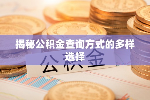 巴东揭秘公积金查询方式的多样选择